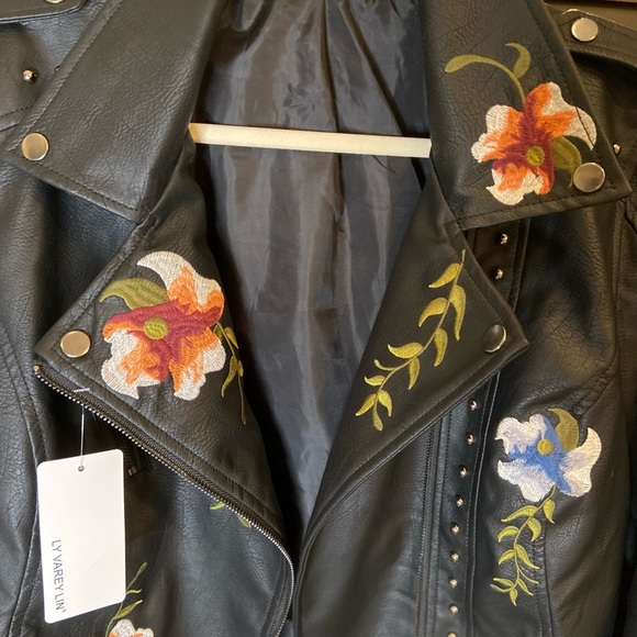 Ly Varey Lin Faux Leather Moto Jacket - Picture 3 of 12